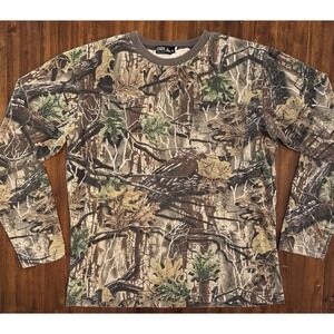 Vintage Camouflage Long Sleeve T Shirt Size Large